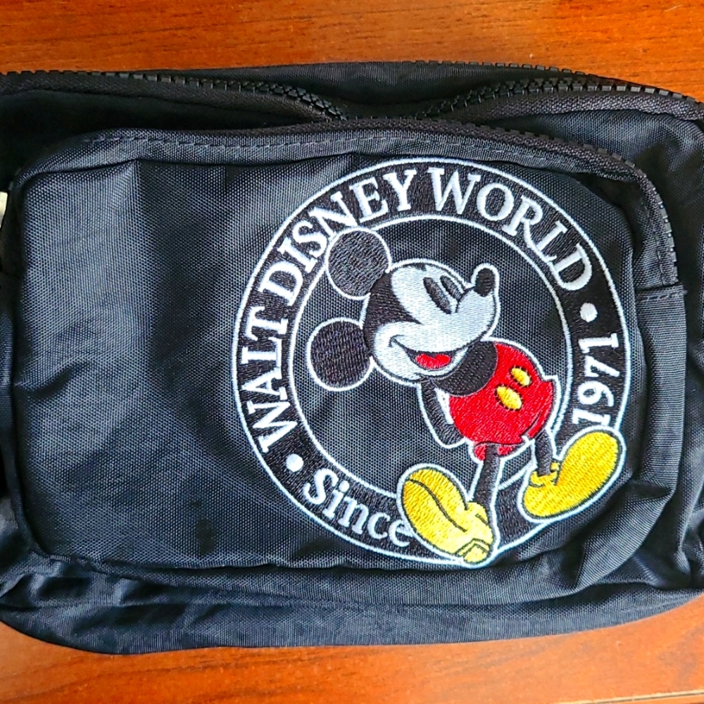 Disney World Embroidered Mickey Mouse  Convertible Crossbody/Fanny Pack - 2 In 1